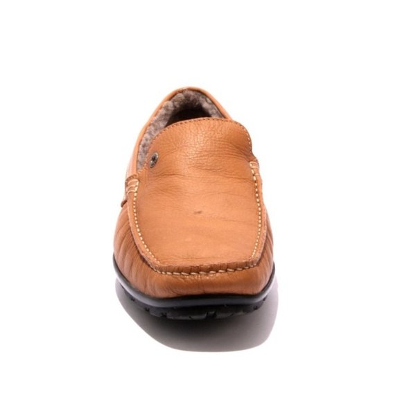 Ernesto Dolani 9640c Tan Leather / Sheepskin Deer Driver Moccasins - Picture 8 of 9